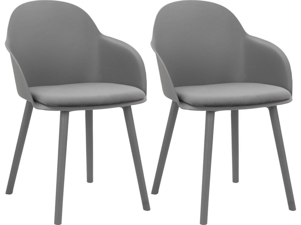 Danish Style Jedálenská stolička Seiko (SET 2ks) plast, šedá